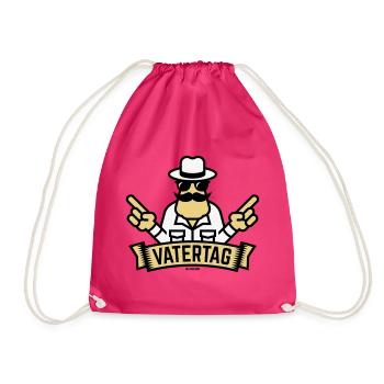 Vatertag Handzeichen (Männertag / Herrentag / 3C) - Turnbeutel - Fuchsia - Vorne