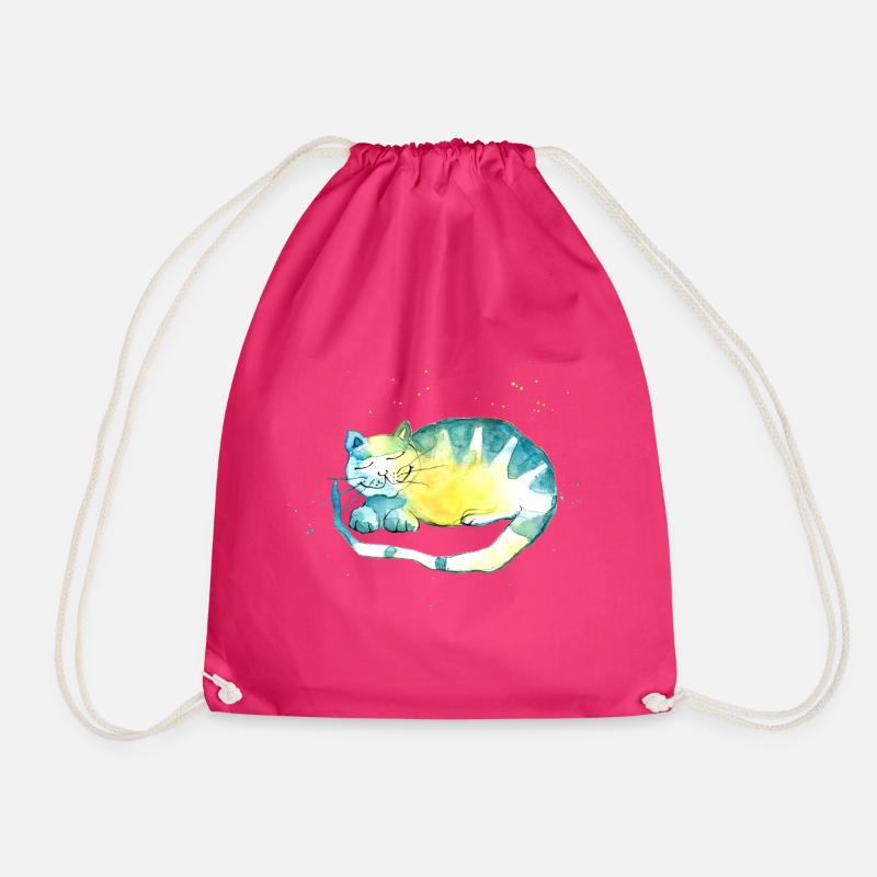 Chat endormi. Je dois réfléchir. - Sac de sport léger - fuchsia
