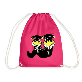 2 chenilles certificat de fin d'études secondaires diplôme d'études secondaires obtenu - Sac de sport léger - fuchsia - Devant