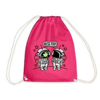 Bless you! - Drawstring Bag - fuchsia - Front