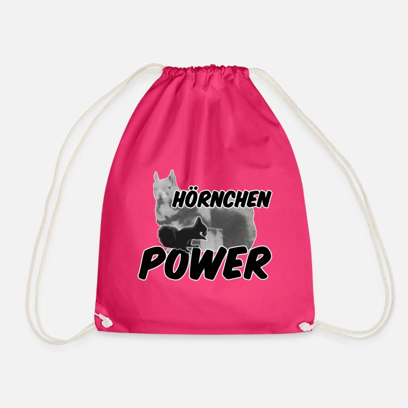 Hörnchenpower Eichhörnchen Tiere Spruch - Turnbeutel - Fuchsia