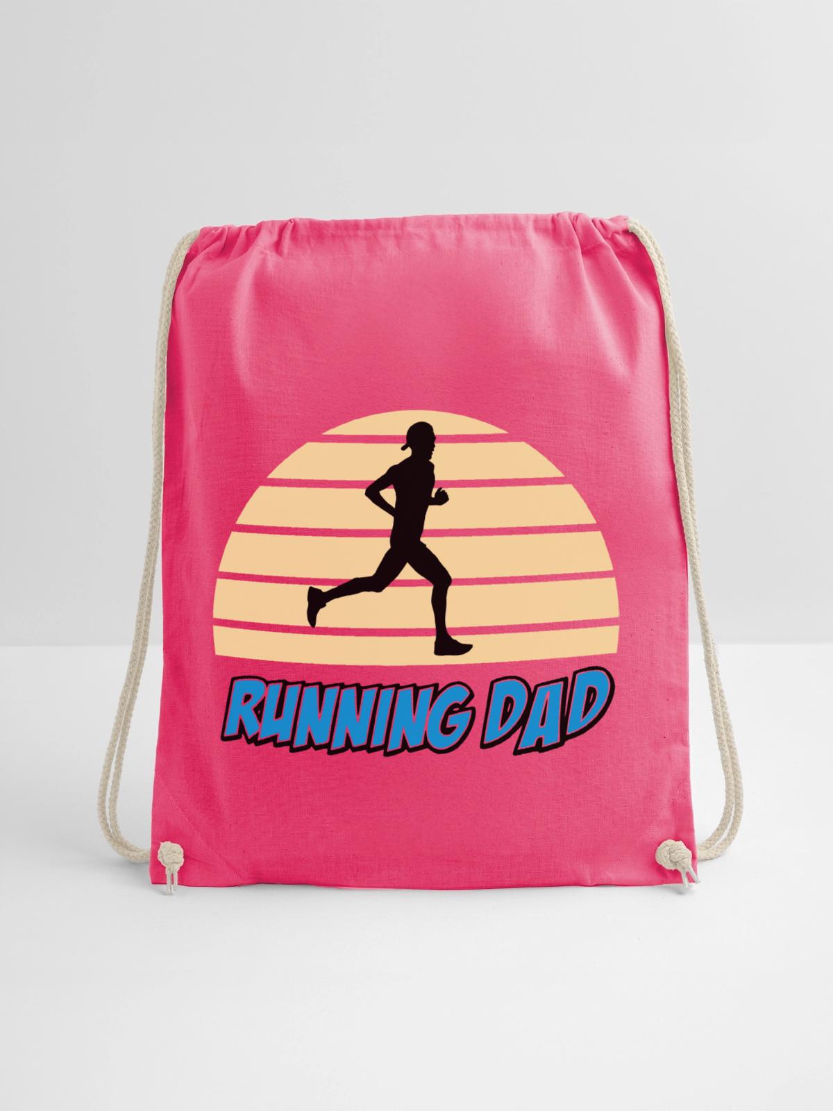 Running dad - Drawstring Bag - fuchsia - Front
