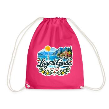 Lago di Garda Souvenir - Turnbeutel - Fuchsia - Vorne