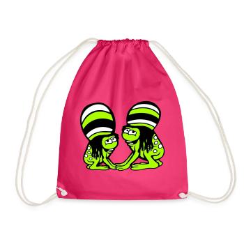 2 grenouilles Reggae Music Rasta Hair Hat Jamaïque - Sac de sport léger - fuchsia - Devant
