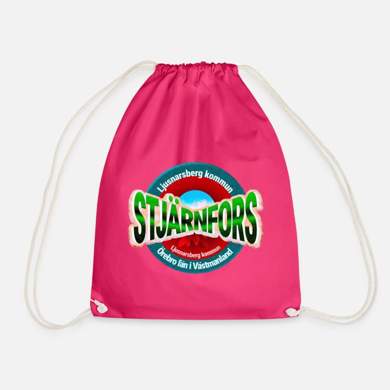 Stjärnfors - Drawstring Bag - fuchsia