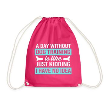 Hundetrainer - Turnbeutel - Fuchsia - Vorne