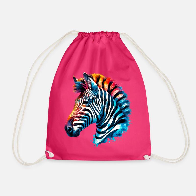 Zebra - Turnbeutel - Fuchsia