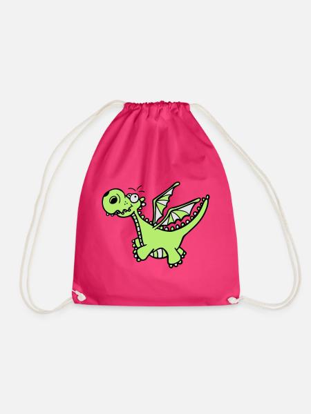 Mächtiger Drache - Turnbeutel - Fuchsia