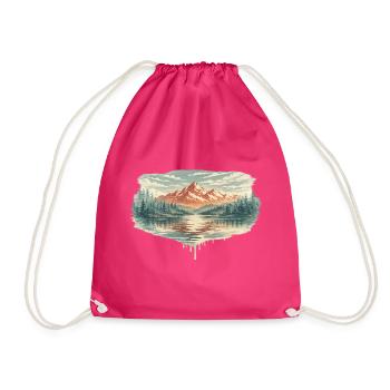 Lac de Montagne Pastel - Sac de sport léger - fuchsia - Devant