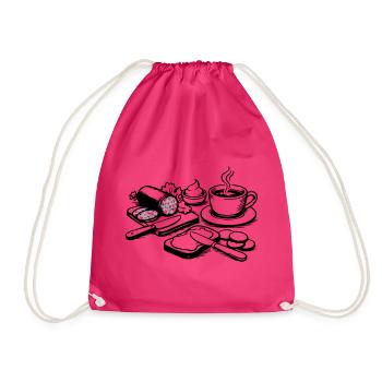 meal - Drawstring Bag - fuchsia - Front