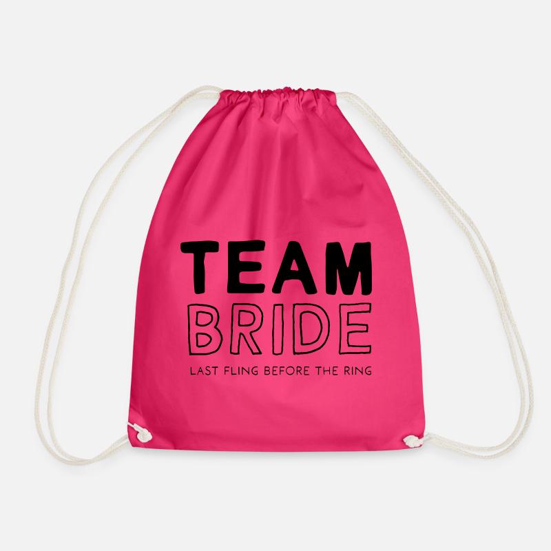 Team Bride - Drawstring Bag - fuchsia