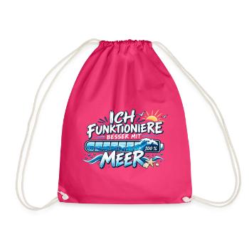 MeerPower: Voll Aufgeladen - Turnbeutel - Fuchsia - Vorne
