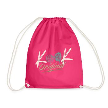 Kook Original Spirale Groovy Retro 70er  - Turnbeutel - Fuchsia - Vorne