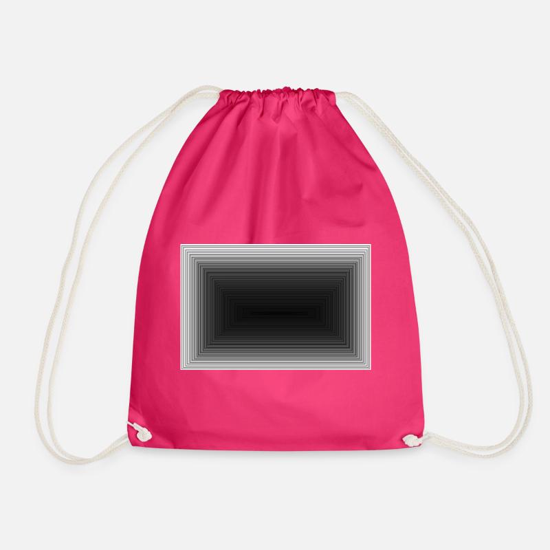 Schwarzer Grauton Tunnel Muster - Turnbeutel - Fuchsia