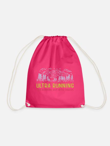 Ultra Running - wie Laufen, aber mit Snacks - Turnbeutel - Fuchsia