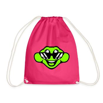 grenouille crapaud cool lunettes de soleil rire heureux mignon - Sac de sport léger - fuchsia - Devant