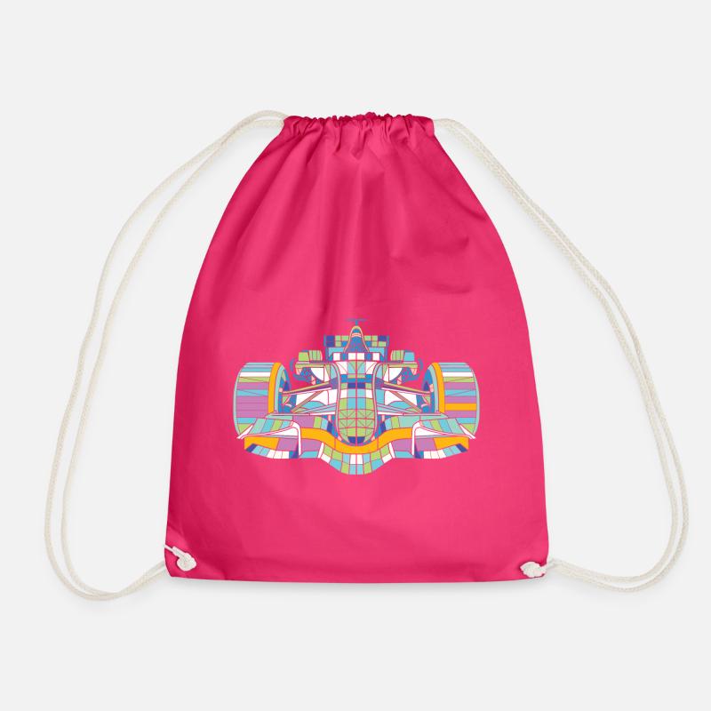 Racing car Colorful - Drawstring Bag - fuchsia