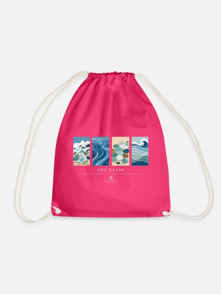 Meerglas – Poliert durch die Reise - Turnbeutel - Fuchsia