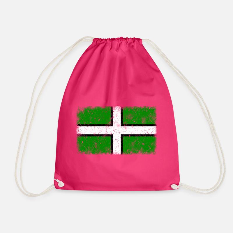 Devon - Vintage - Drawstring Bag - fuchsia