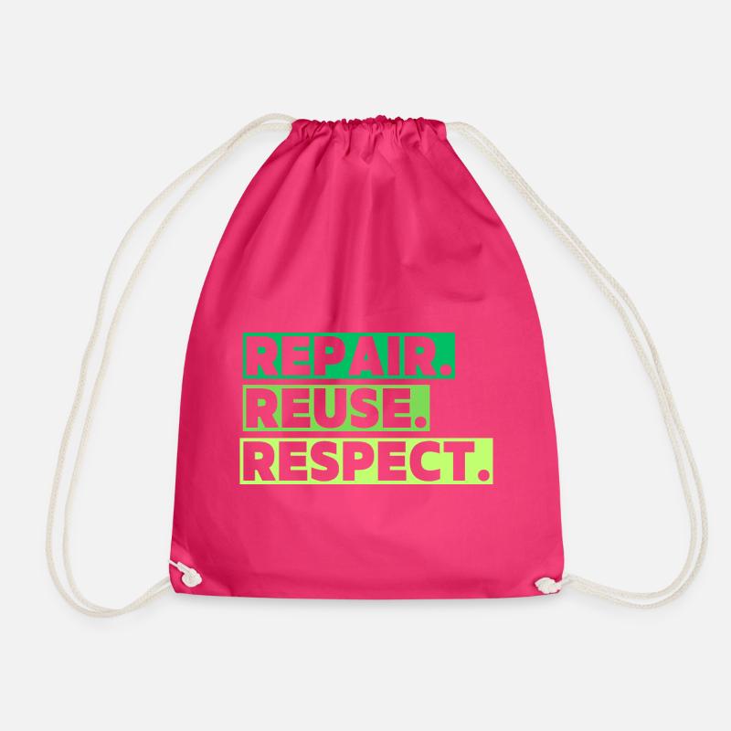 Ein ökologisches Thema mit einer Botschaft - Turnbeutel - Fuchsia