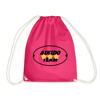 Aikido-Team - Turnbeutel - Fuchsia - Vorne