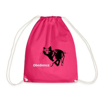 Obedience Cattledog - Turnbeutel - Fuchsia - Vorne