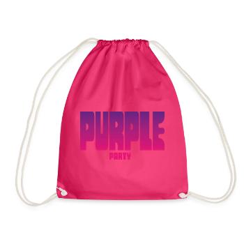 Purple Party Gradient Großbuchstaben - Turnbeutel - Fuchsia - Vorne