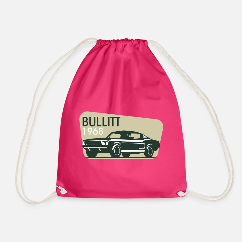 Oldtimer 1968 Auto Retro - Turnbeutel - Fuchsia