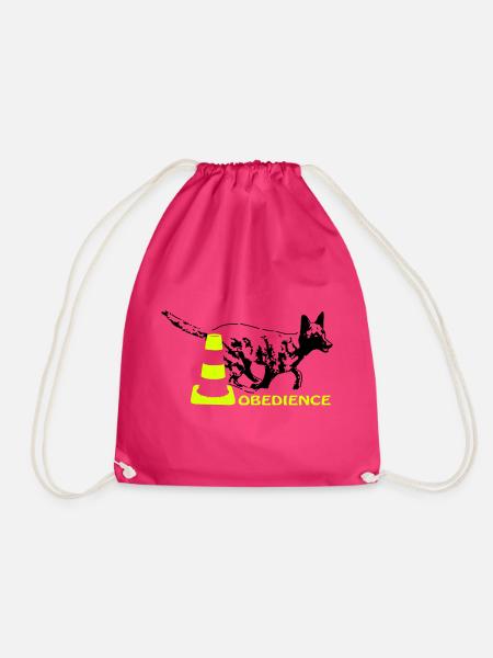 Obedience Herder umrundet Pylon - Turnbeutel - Fuchsia