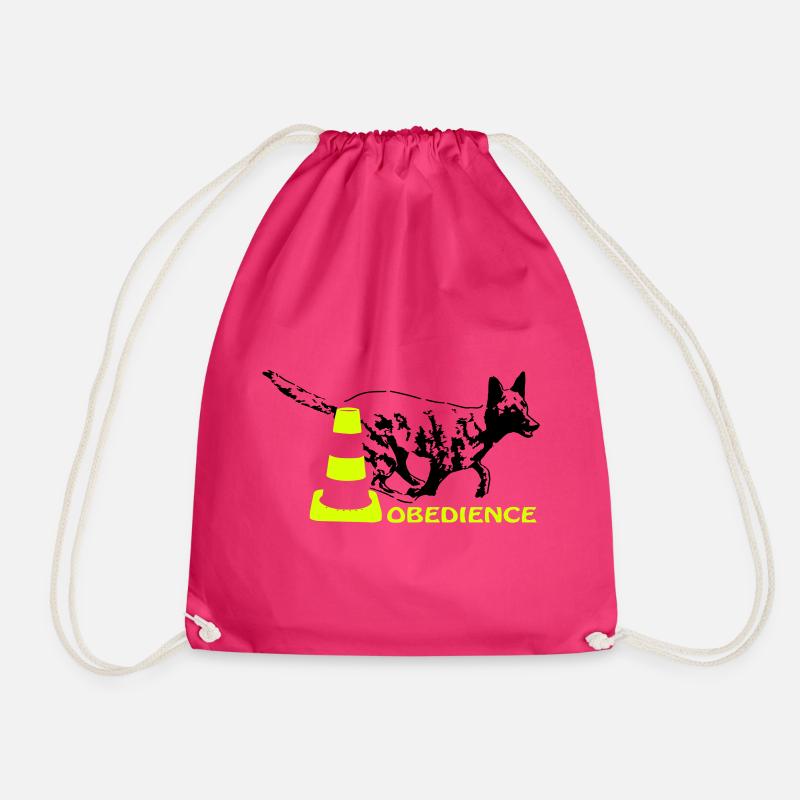 Obedience Herder umrundet Pylon - Turnbeutel - Fuchsia