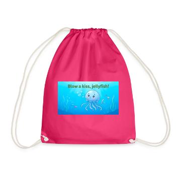 Blas einen Kuss Qualle - Turnbeutel - Fuchsia - Vorne