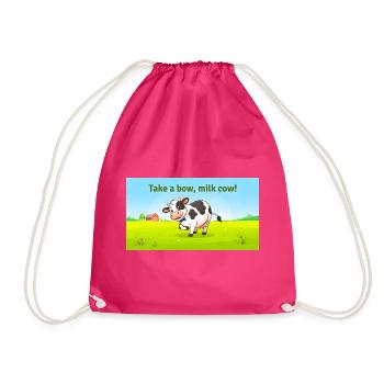 NIMM EINE VERBEUGUNG MILCHKUH - Turnbeutel - Fuchsia - Vorne