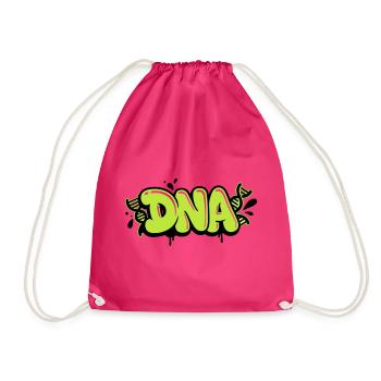 DNA Lettering Graffiti - Drawstring Bag - fuchsia - Front