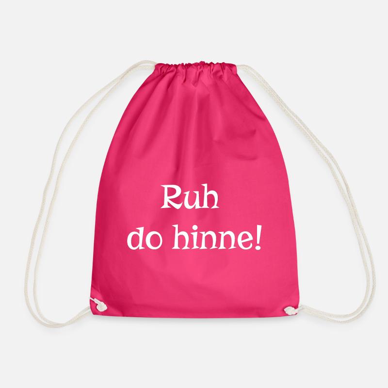 lustiges pfälzer statement, ruh do hinne - Turnbeutel - Fuchsia