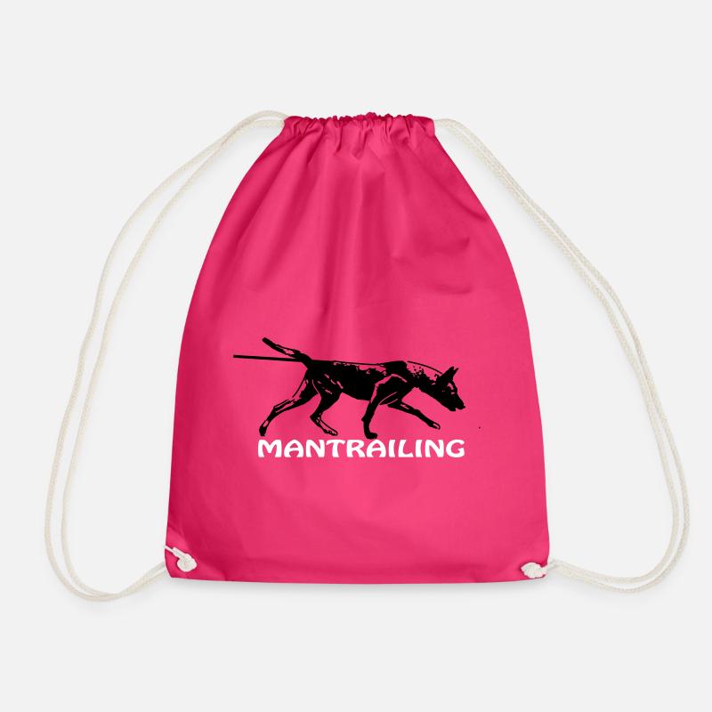 Mantrailing with Malinois - Drawstring Bag - fuchsia