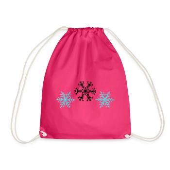 Schneeflocken - Turnbeutel - Fuchsia - Vorne
