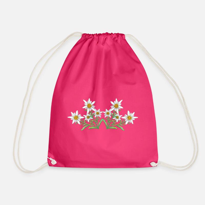Edelweiss - Drawstring Bag - fuchsia