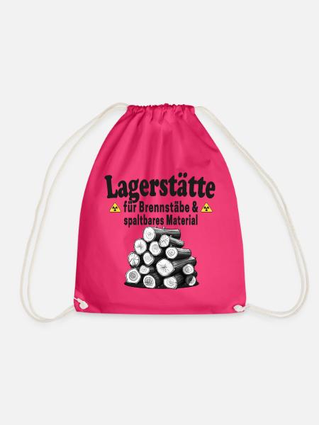Lagerstätte Brennstäbe lustiger Holz Spruch - Turnbeutel - Fuchsia