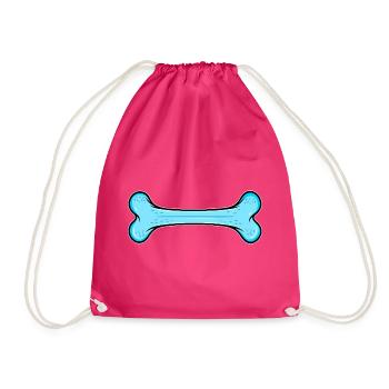 Blauer Hundknochen Comic - Turnbeutel - Fuchsia - Vorne