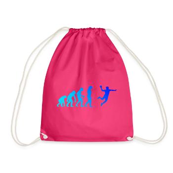 Geschenkidee für den Kreisläufer mit Handballspiel - Turnbeutel - Fuchsia - Vorne
