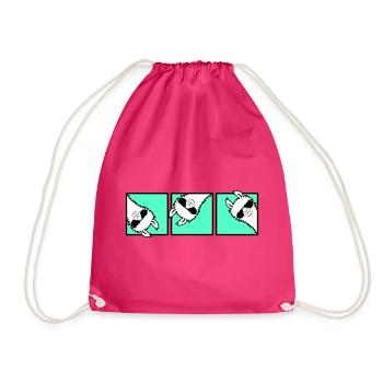 Lama Cool Looking Sunglasses Trio Friends Team - Drawstring Bag - fuchsia - Front