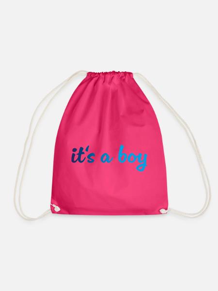 Its a Boy Gradient Blau - Turnbeutel - Fuchsia
