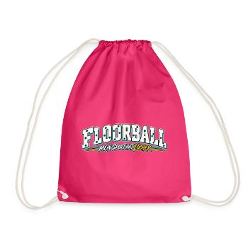 Floorball Löcher Humor Design - Turnbeutel - Fuchsia - Vorne