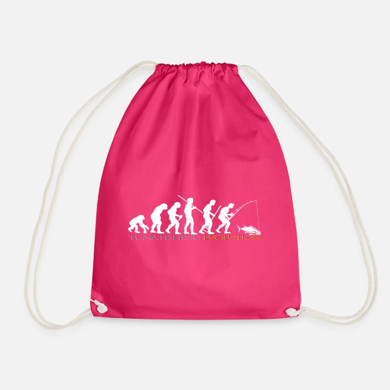 FISHING EVOLUTION (weiße Version) - Turnbeutel - Fuchsia