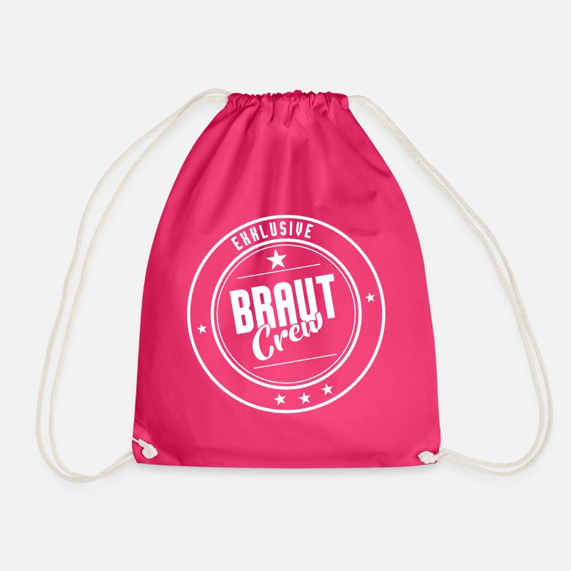 JGA bridal crew stamp - Drawstring Bag - fuchsia