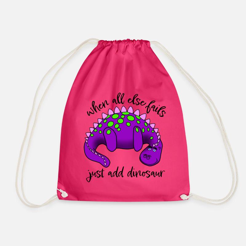 … Just add the dinosaur - Drawstring Bag - fuchsia