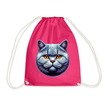 Britische Kurzhaarkatze - Turnbeutel - Fuchsia - Vorne