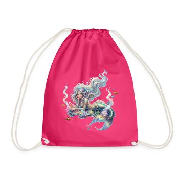 Ozeanische Kuchen-Meerjungfrau - Turnbeutel - Fuchsia - Vorne