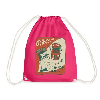 Retro Japan Pop-Fizz Cartoon - Turnbeutel - Fuchsia - Vorne