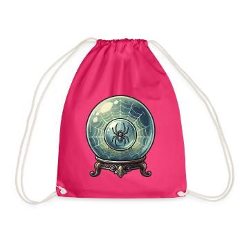 Das Spinnennetz in der Kristallkugel - Turnbeutel - Fuchsia - Vorne